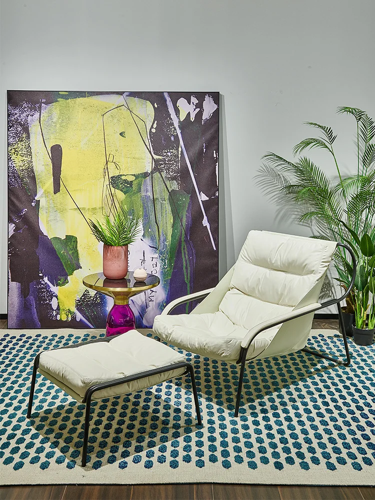 

Modern Light Luxury Armchair Leisure Balcony Chair down Creative Chair Pedal