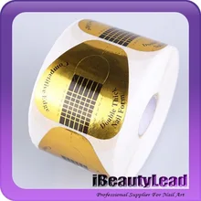 Хрустальные бумажные стаканчики для ногтевой фототерапии, подкова, подставка для пальцев, маникюрные бумажные стаканчики, большие бумажные стаканчики, золото, 500 шт