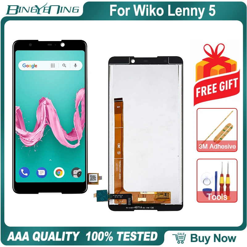 

New Original For Wiko Lenny 5 LCD&Touch screen Digitizer with frame display Screen module accessories Assembly Replacement Tools