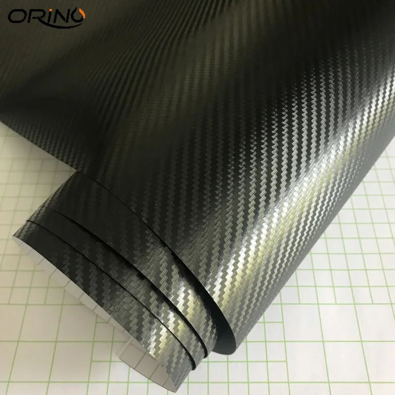 Black 3D Carbon Fiber Vinyl Wrap Sticker-3
