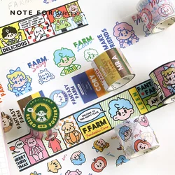 Fatasy – bande adhésive Washi avec animaux de ferme, dessin animé, décoration pour Scrapbooking, Journal, masquage, autocollant, papeterie, 777 