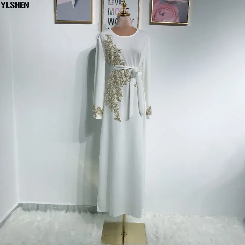 2020 Eid Mubarak Abaya Dubai Muslim Dress Women Embroidery Ramadan Robe Kaftan Islamic Clothing African Dresses Abayas for Women 50