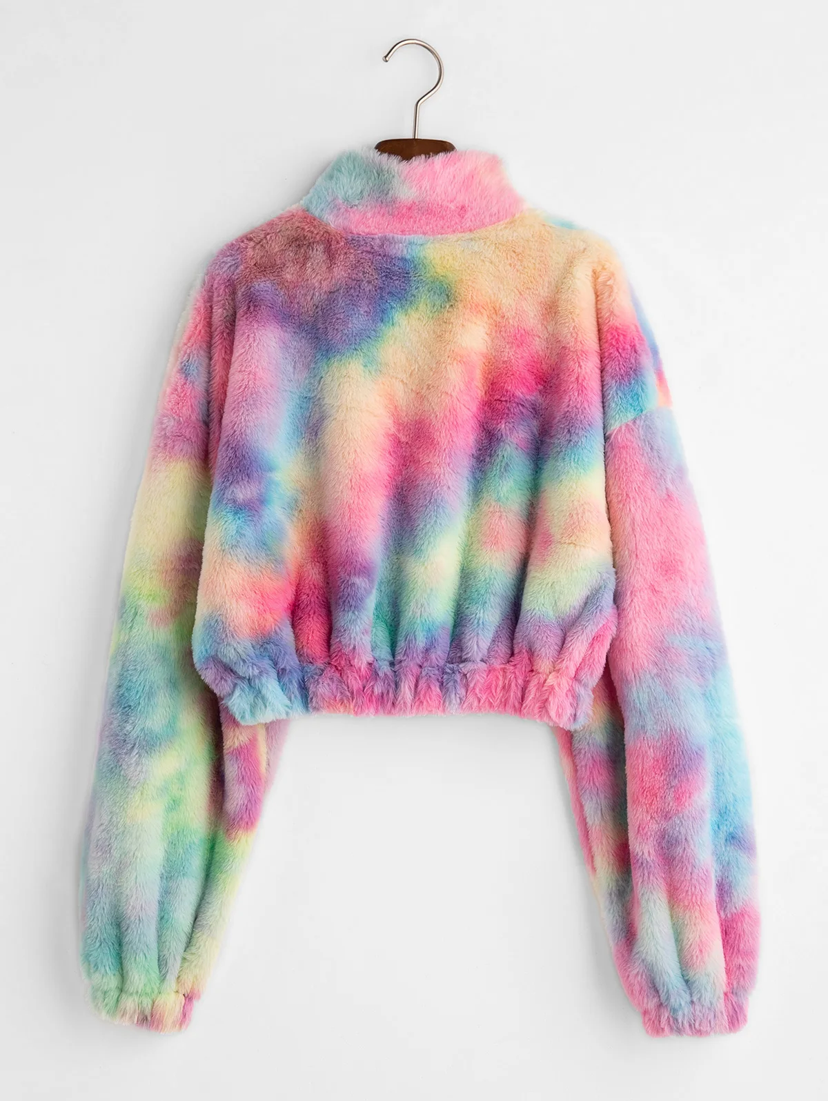 ZAFUL Hoodies Women Tie Dye Zip Front 
