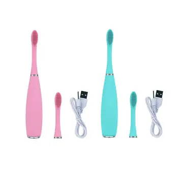 

Rechargeable Electric Toothbrush Silicone Electric Toothbrush Intelligent Waterproof Cleaning Tooth Oral Hygiene Toothbrush