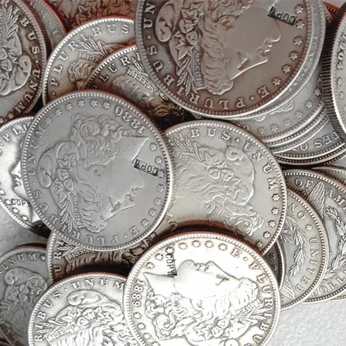 

US A SET OF Morgan Dollars 1878-1921 96pcs Different Mint Mark Silver Plated Copy Coins