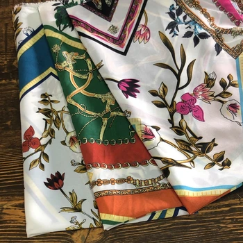 

WOMEN'S Dress DIY Clothing Fabric Thin Non-transparent Soft Elasticity Crepe Tabby Chiffon Vintage Printed Cloth/1m