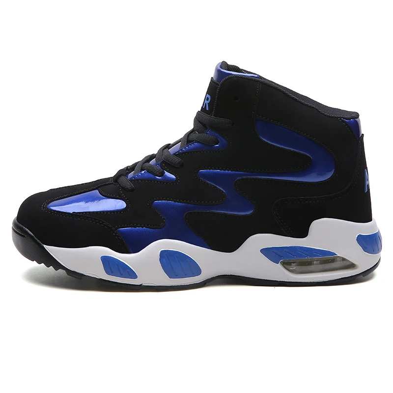 Большие размеры 39-44, Ретро стиль, Bakset Homme, хит, Брендовые мужские баскетбольные кроссовки, пара кроссовок, мужская спортивная обувь, мужские кроссовки Jordan - Цвет: Black blue