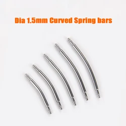 Curved Bent Spring Bars for Watch Straps & Bracelets, 1.5mm Thickness, Multiple Sizes Available (20PCS)