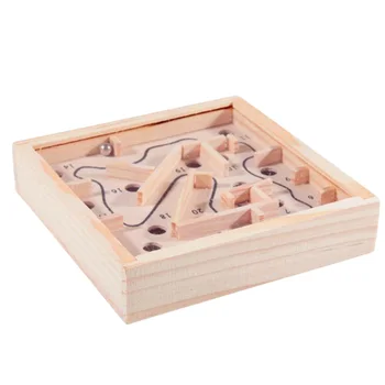 

Mini Wooden Labyrinth Board Game Ball In Maze Puzzle Handcrafted Toys New Children Educational Toys Antistress Toy