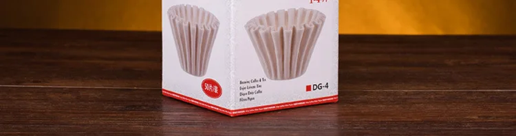 Empire DG-4 Hand Punch Coffee Filter Paper-Cake Wavy Style Filter Paper Circle Filter Cup Hourglass Filter Paper 50 PCs