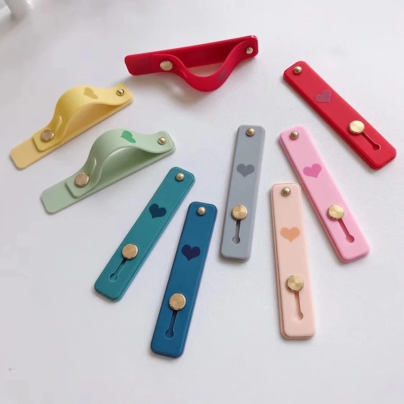  Universal Hand Band Halter Push-Pull Halterung Silikon Grip Stretch Stand Für iPhone U Typ Finger R