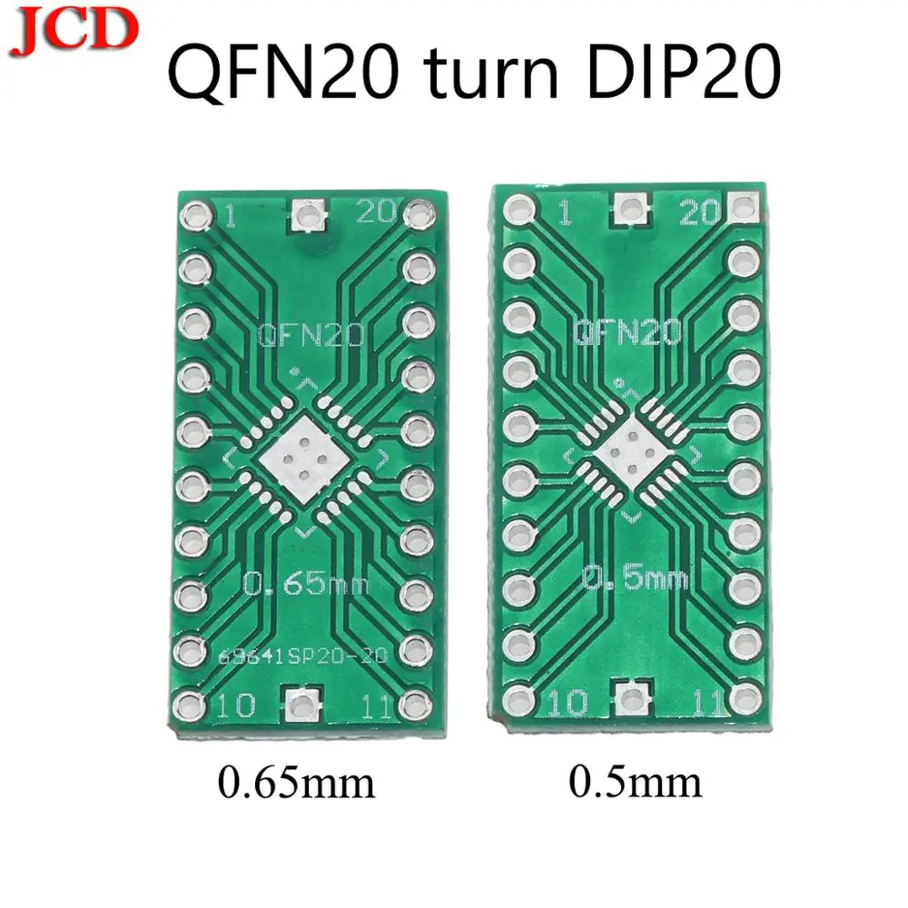 JCD Новый QFN20 поворотный DIP20 DIP переключатель адаптер пластина 0 5 мм 65 LFCSP20 шаг IC