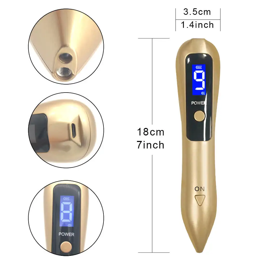 

9 Level LED Plasma Pen Spot Mole Removal Pen Mole freckle pen Spot Remover Wart Tag Tattoo Removal Device For Skin Tighenting