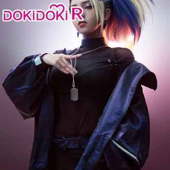 

DokiDoki-R Game LOL The Baddest KDA Cosplay Akali Costume Women KDA Akali Cosplay K/DA Costume Halloween Black Sexy Costume