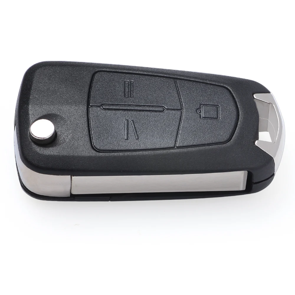 KEYECU Replacement Flip 2/3Buttons Remote Key Fob 433MHz PCF7946 for Vauxhall/Opel Vectra C Signum 2003-2007 Uncut HU43 or HU100