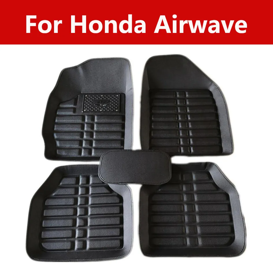 Автомобильные коврики Водонепроницаемые кожаные с полным покрытием для Honda Airwave 5