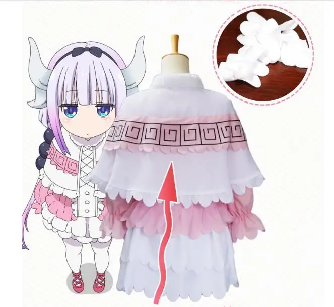 

Miss Kobayashi's Dragon Maid Kamui Kanna Dress Uniform Meidofuku Anime Outfit Cosplay Costumes Set