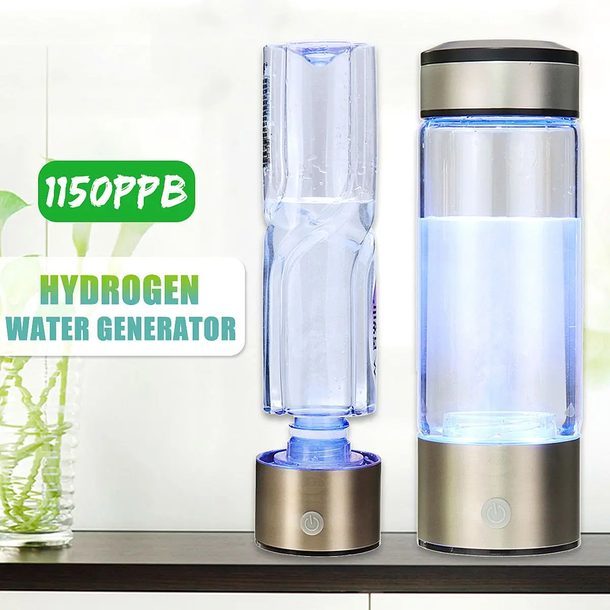 Kaufen Tragbare Wasserstoff Reiche Wasser Flasche Alkalische lonizer Wasserstoff Wasser Generator Maker Wiederaufladbare Wasser Ionisator Filter Anti Aging