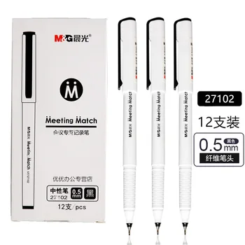 

Gel Pen 0.5mm 12 Pcs Fiber point Black Micro Ink Sign Pen Meeting minutes Pens
