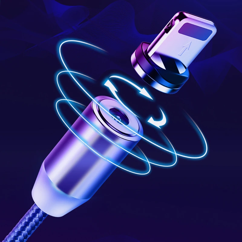 Светодиодный магнитный кабель Microusb type-C для быстрой зарядки iPhone samsung Micro зарядного