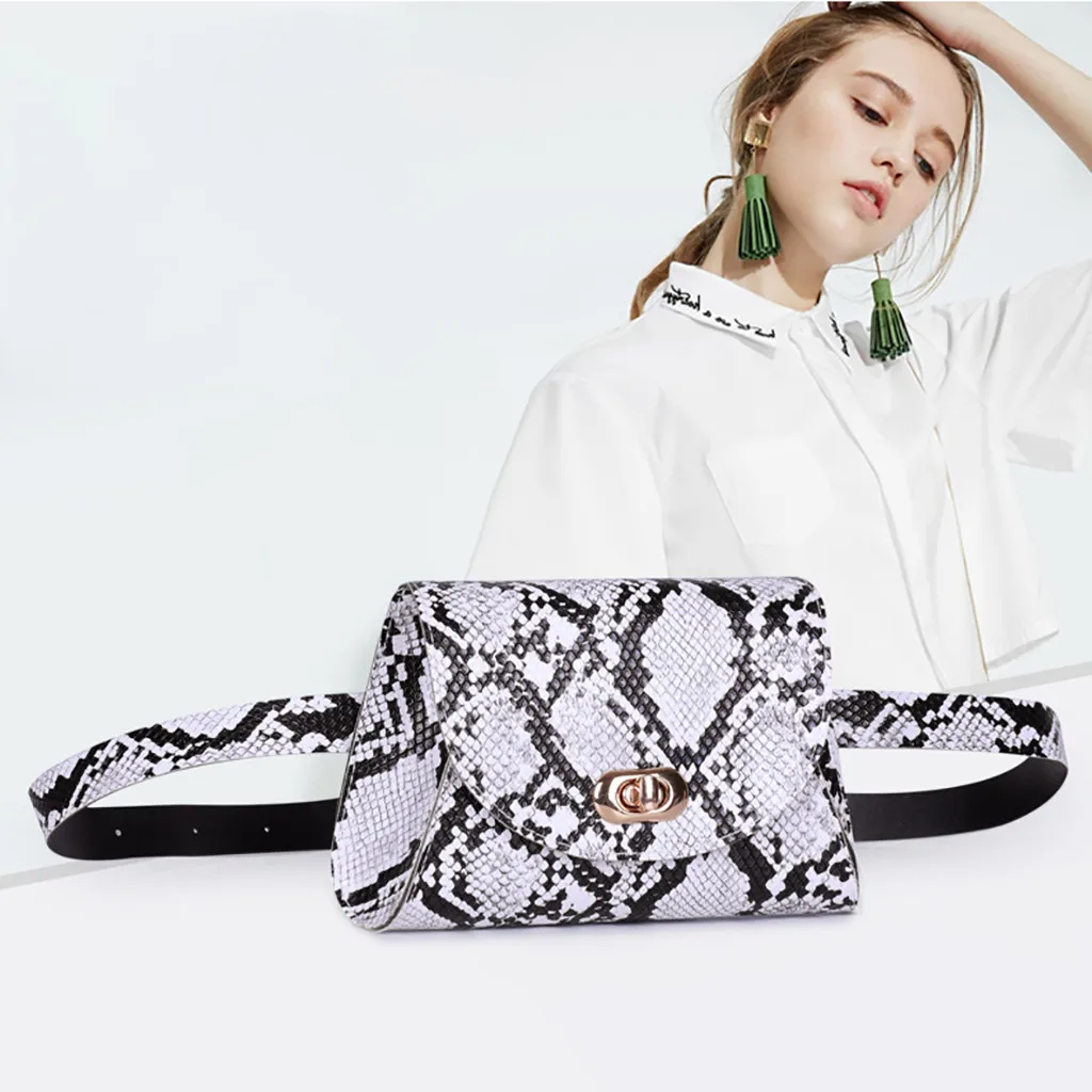 Новые женские сумки-Фанни для хранения на открытом воздухе, карман на груди, сумка со змеиным крестиком, маленькие карманы, поясная сумка, сумка на плечо# T2