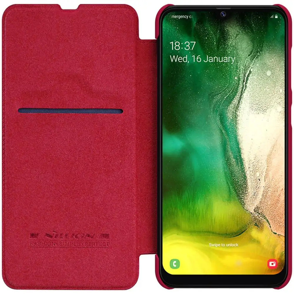 For Samsung Galaxy A30/A20 case Nillkin smart wake up Qin wallet Flip Leather protective cover for case|Бамперы| |