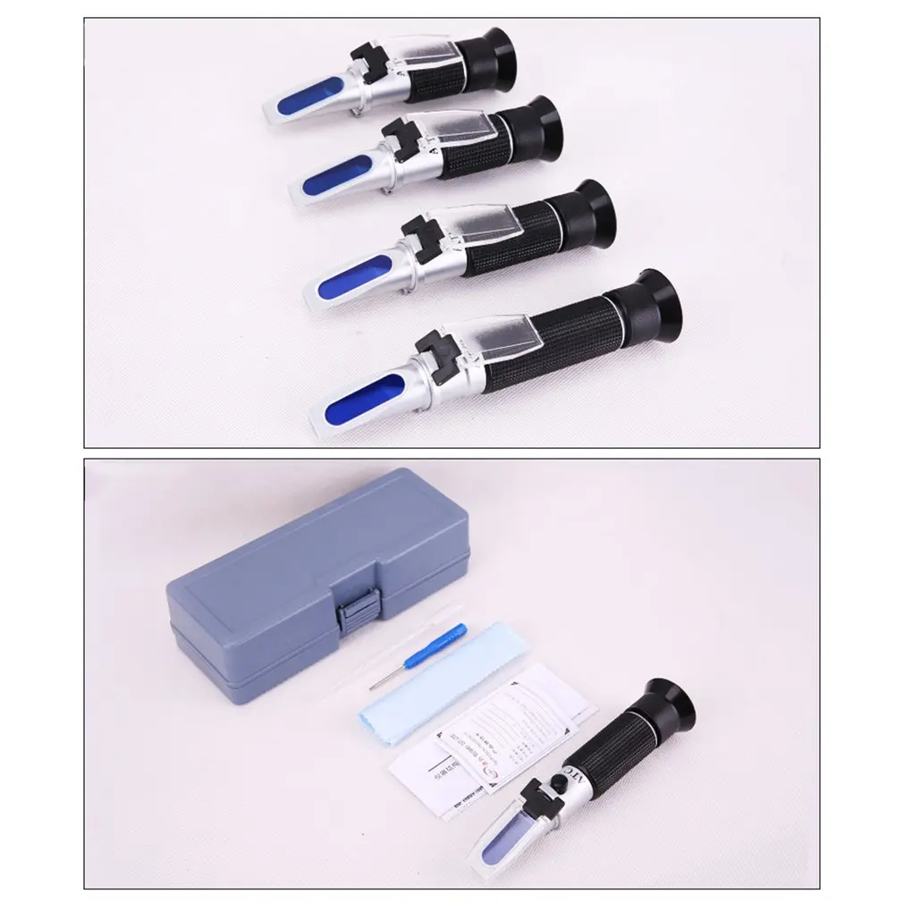 

Handheld Refractometer Copper Core Sugar Salinity Concentration Meter Fruit Sweetness Freezing point Baume Honey Tester