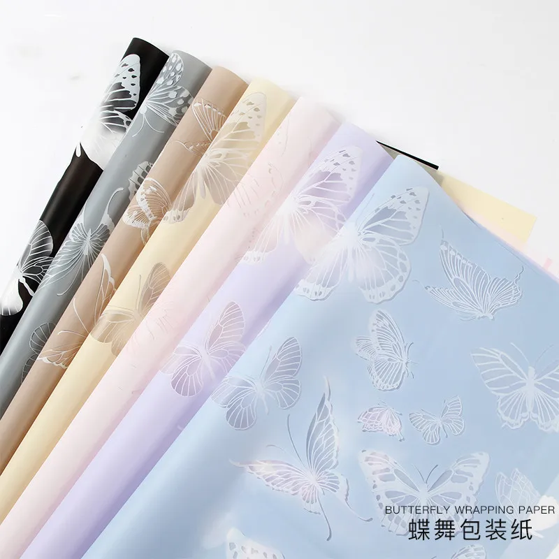 20pcs 58cm Butterfly Series Flower Wrapping Paper Butterfly Dance Flower  Paper Material Bouquet Flower Shop Supply - AliExpress