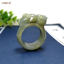 CYNSFJA Real Certified Natural Grade A Burmese Jadeite Men's Wealth Pixiu Jade Ring Hand Carved High Quality 20.3mm Best Gifts CYNSFJA Real Certified Natural Grade A Burmese Jadeite Men's Wealth Pixiu Jade Ring Hand Carved High Quality 20.3mm Best Gifts
