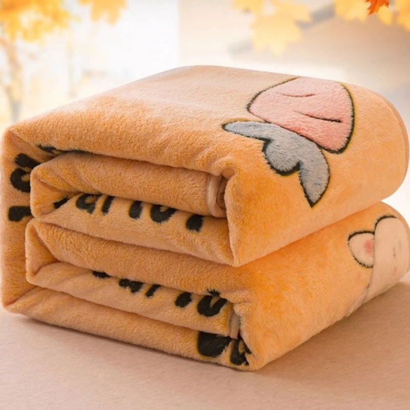 Thickened Snow Fleece Blankets Warm Nap Air Conditioning Coral Sheets Children's Blanket | Дом и сад