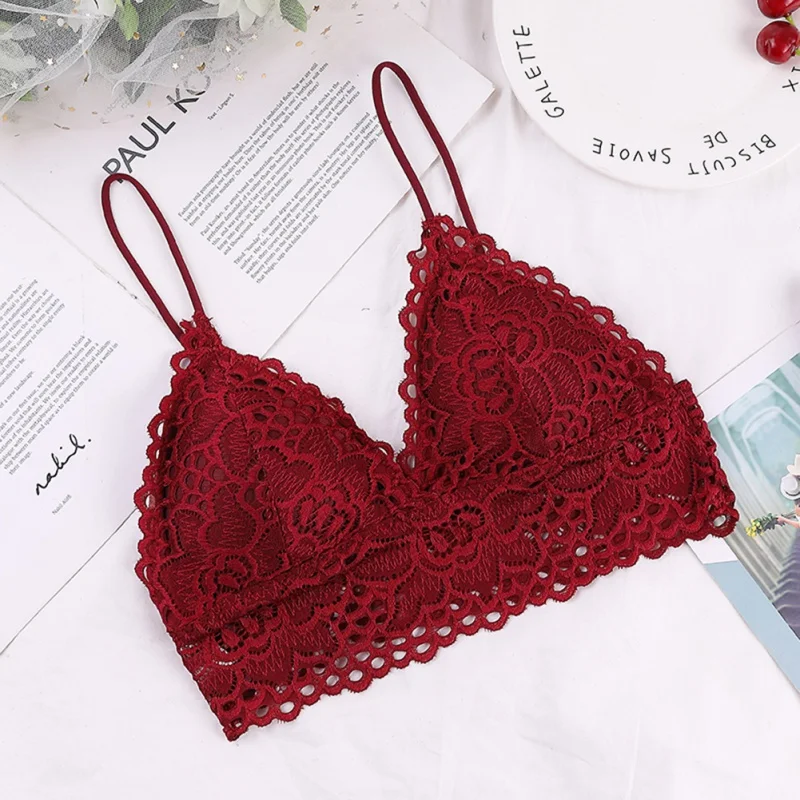 Women Deep V Bra Female Lace Tube Top Underwear Sexy Lace Summer Bras Tops With Chest Pad c2 Women Deep V Bra Female Lace Tube Top Underwear Sexy Lace Summer Bras Tops With Chest Pad c2