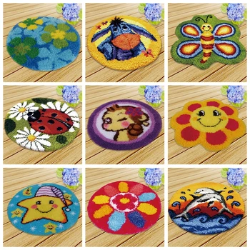 

Knoopkussen Dieren Cushion Latch Hook Tapijt Kussen Knooppakket Carpet Embroidery Foamiran For Needlework Latch Hook Rug Kit Diy