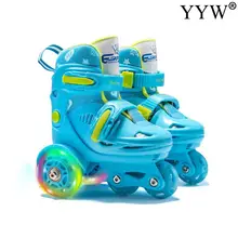 2021 Girls Kids Children Skate Roller Skates Skating Shoes Sliding Quad Sneakers 4 Wheels 2 Row Line Outdoor Gym Sports Beginner