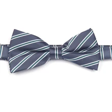 Темно-синий полосатый узорный галстук-бабочка с узорами предварительно завязанный Галстук-бабочка s