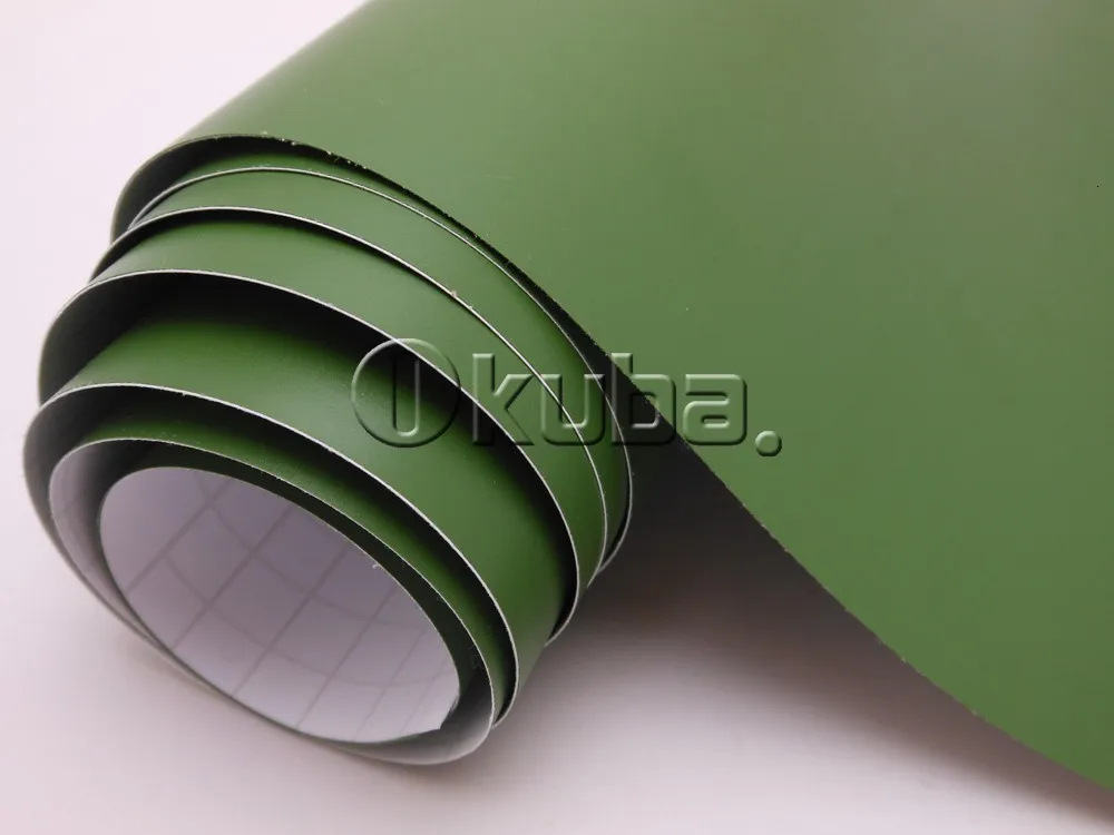 Matte Car Wrap Vinyl Matte Green Vinyl Wrap Army Green Matt Film 2