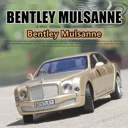 1:24 Bentley Mushang открывает дверь, чтобы имитировать Игрушечная машина из сплава модель коллекции подарок откатной автомобиль