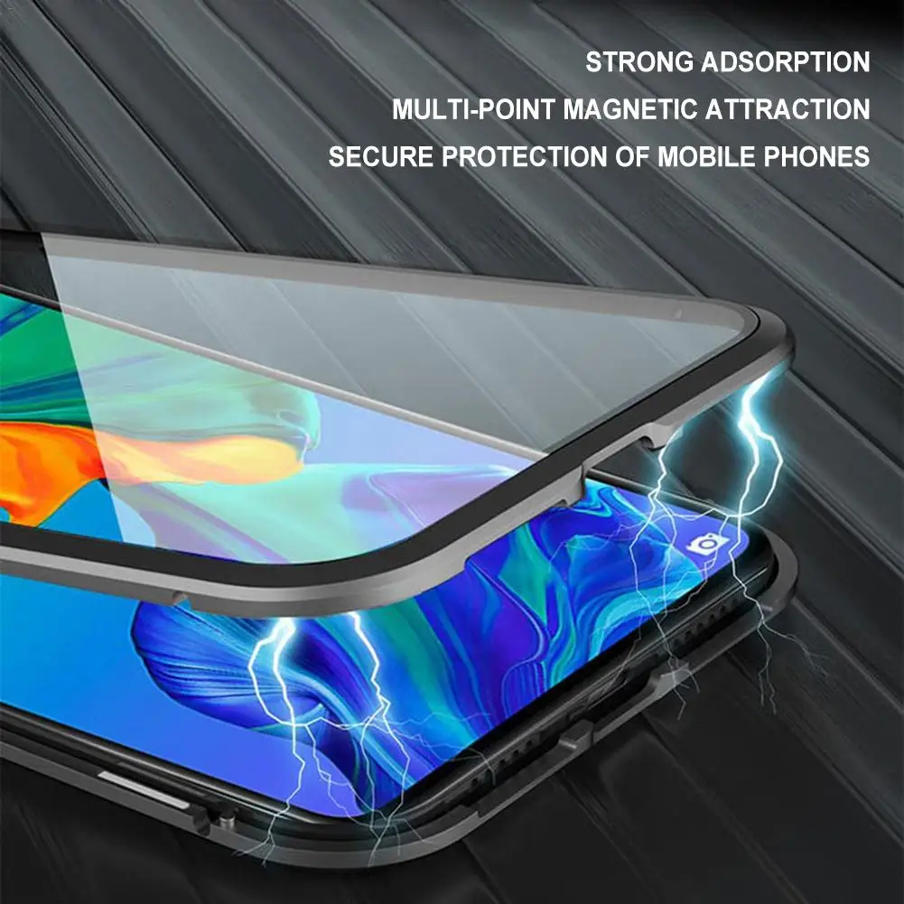 Магнитный чехол для huawei P30 Lite чехол металлическое защитное покрытие из закаленного стекла для huawei P30 Pro защитный чехол Аксессуары