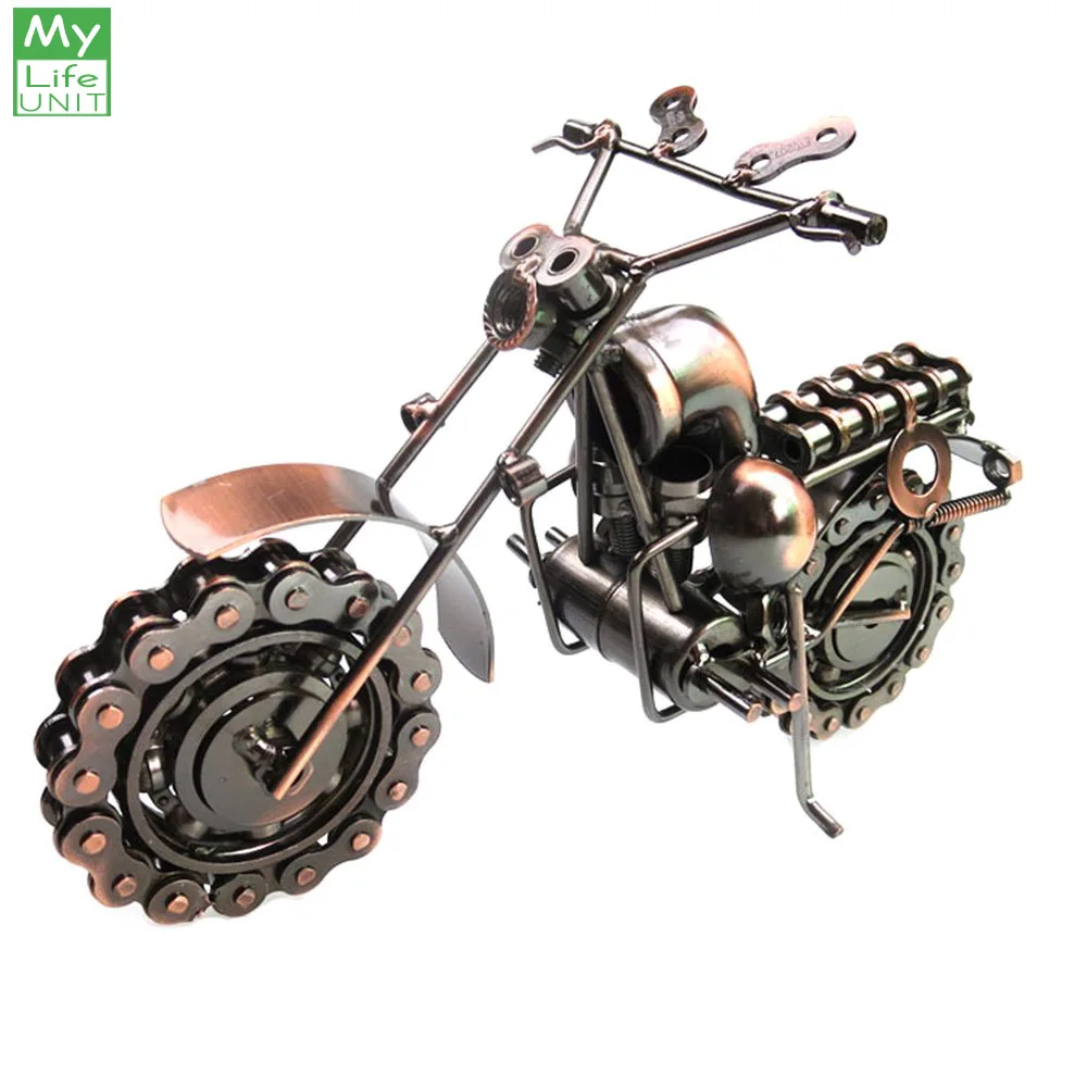 

MyLifeUNIT Retro Classic Handmade Iron Harley Davidson Metal Motorcycle Model Home Decor Ornaments for Motorcycle Lovers