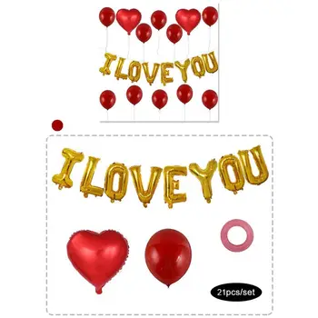 

LOVE Valentines-Day Party Supplies Love Balloons Decorations Latex Balloon kit Y1QB