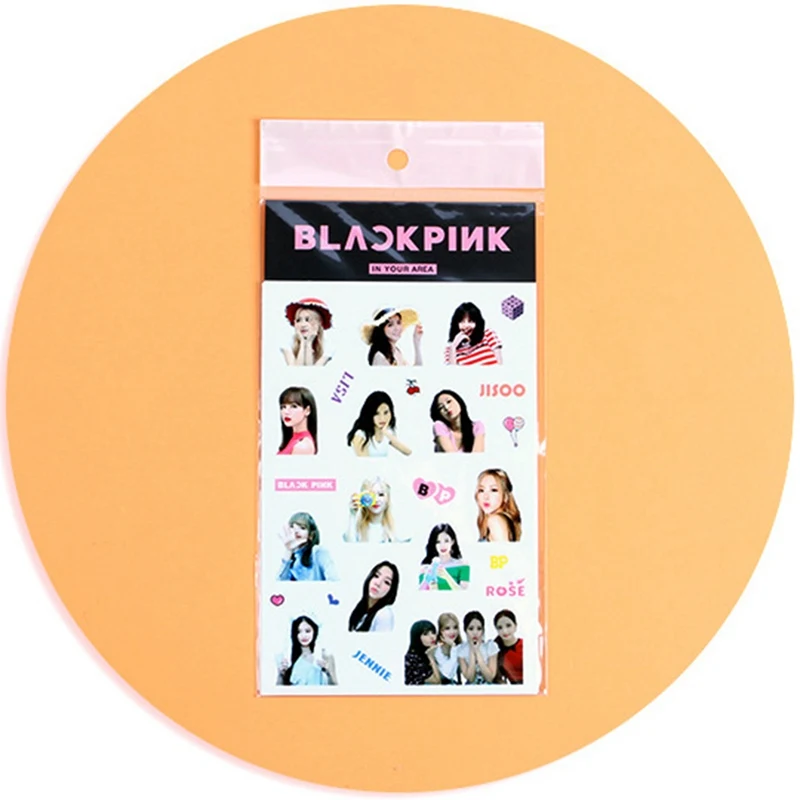 

1PCS Blackpink Cartoon Kawaii Waterproof Transparent Sticker DIY Album Clip Book Handbook Decoration Gift Diary Supplies