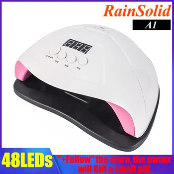 

120W/108W UV Lamp LED Nail Lamp With 48 LEDs Two Hand Lamp Nail Dryer Manicure Curing Nail Gel Polish Auto Sensor Clear LCD