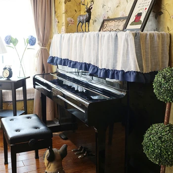 

Piano cover lace cover piano dust cloth piano linen protective cover piano table chair and stool cover home decoration