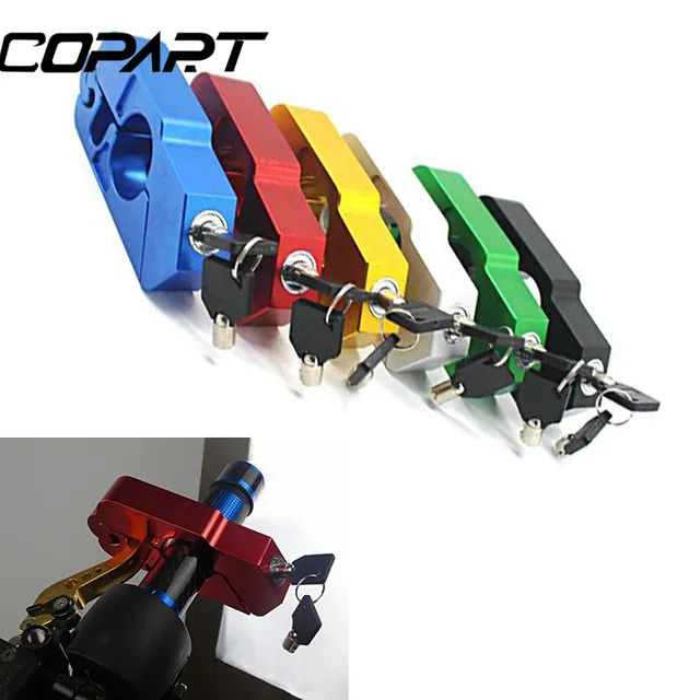 US $14.98 Motorcycle CNC Grip Lock Security Safety Lock Handlebar Handset Brake Lever Disc Locking For Scoote