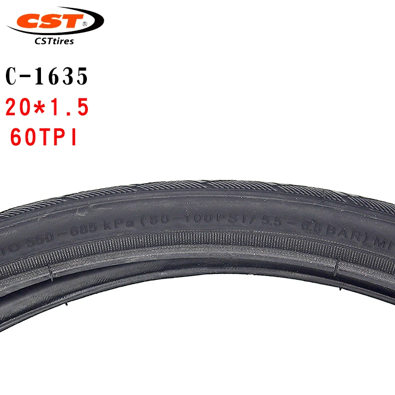 CST-Folding Bicycle Tire, Steel Tire, Bicycle Accessories, 406, 20x1.5, 1.75, Small Wheel Diameter, 20in, C1635
