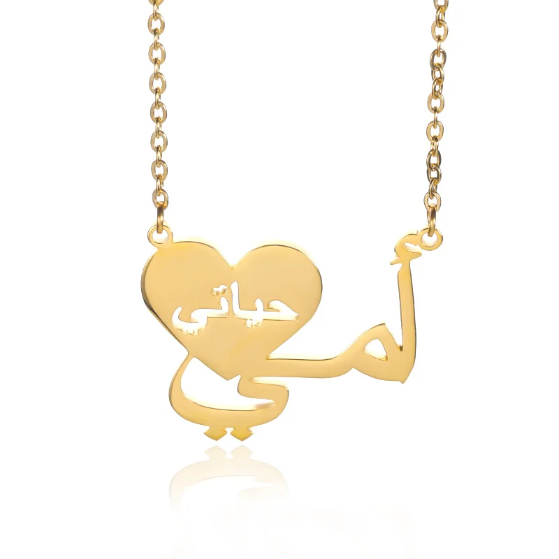 Simple Mama Letter Pendant Necklaces For Mother Golden Stainless Steel Mom Name Choker Necklaces Collier Charming Mother's Gifts