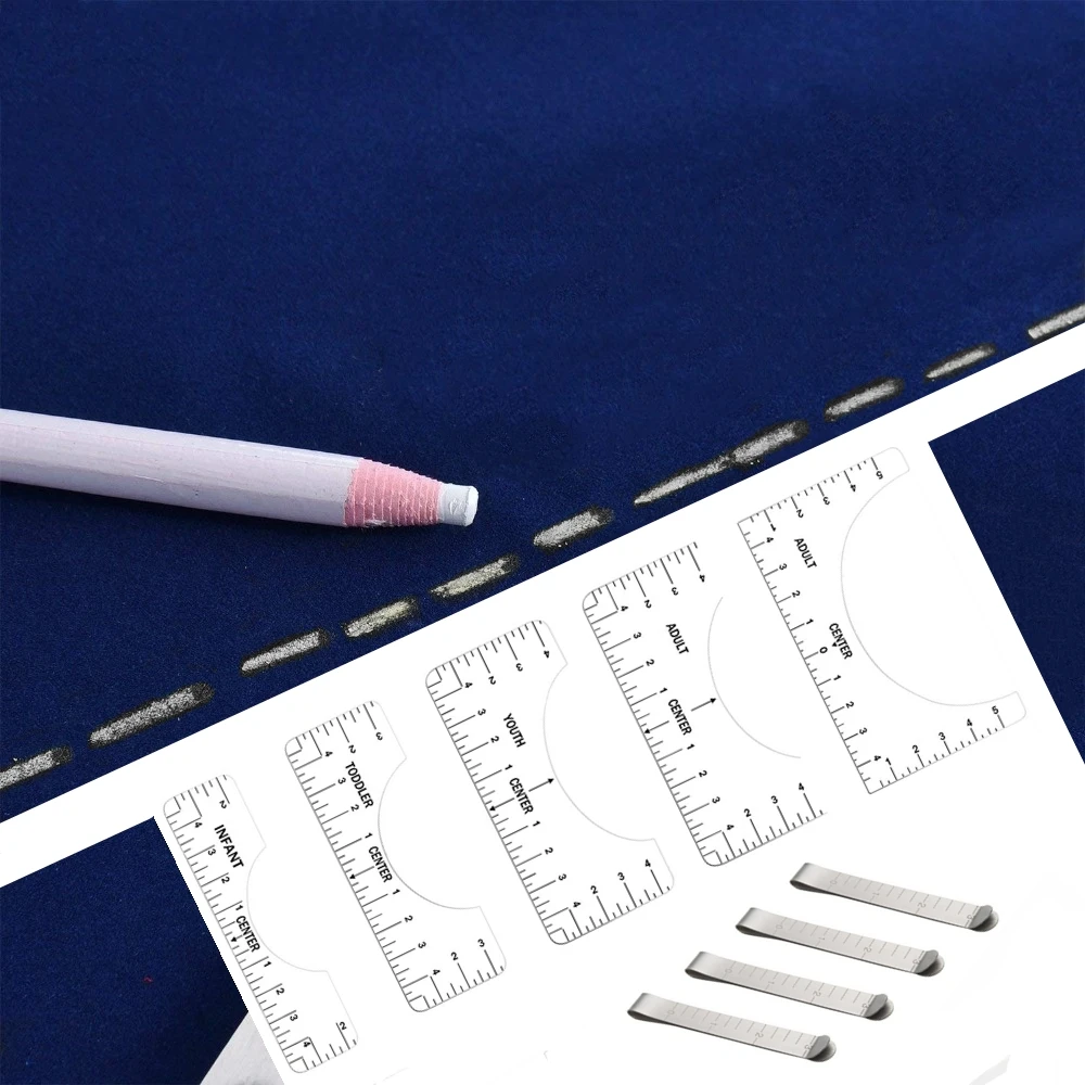 5Pcs/set T Shirt Ruler Guide for Applying and Sublimation Guide