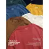 SIMWOOD 2022 Spring New Long Sleeve T Shirt Men Solid Color 100 Cotton O neck Tops