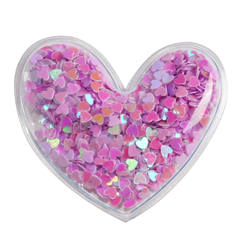 

14pcs/set Heart Transparent Star Sequins Flowing Patches Appliques DIY Hairpin Hair Clip Accessories For Children Girl's Jewelry