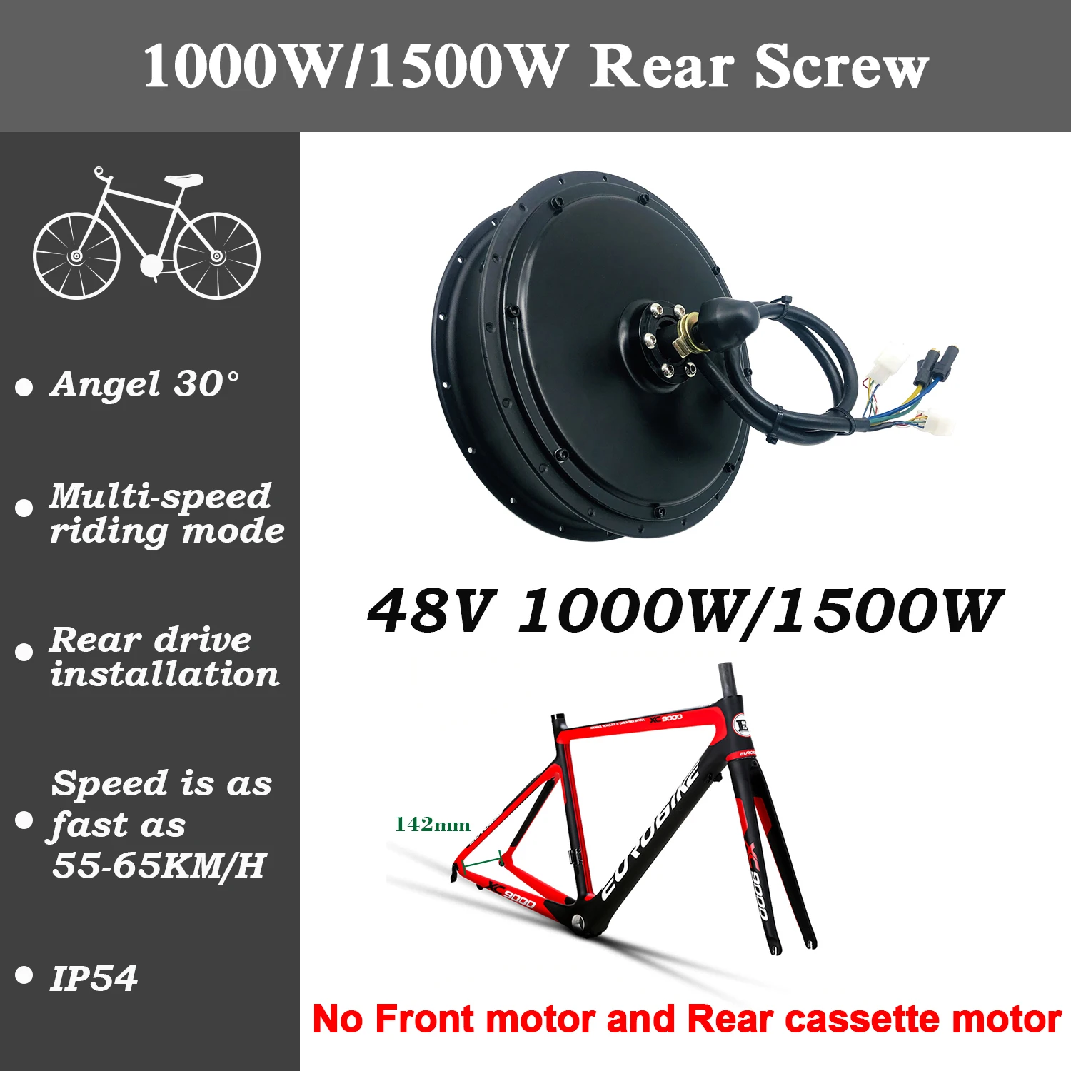 US $259.00 Ebike Kit 48V 1000W 1500W Hub Motor Wheel KT LCD Electric Bike Bicycle Conversion Kit For Electric Bike