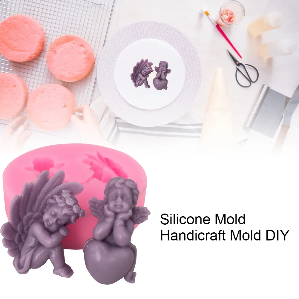 3D Ангел Детские Силиконовые Формочки DIY шоколадная форма для выпечки кекс инструменты для украшения тортов из мастики смолы глины мыло формы